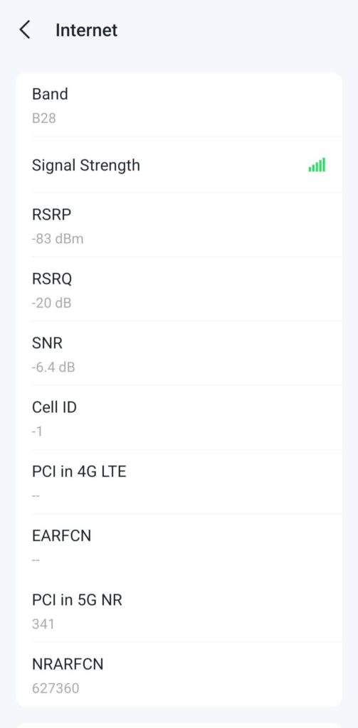 5G configuration