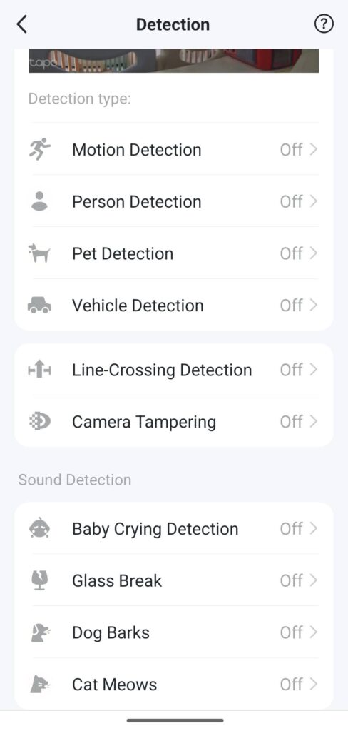 Detection algorithms