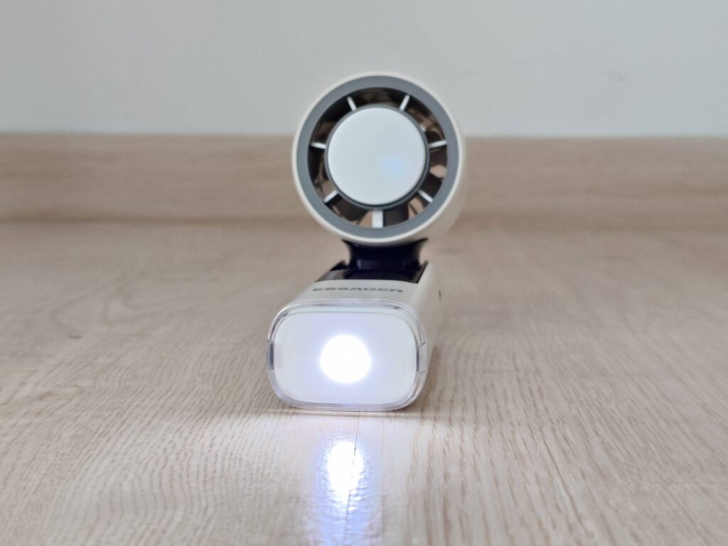 Essager Hand-held Fan with adjustable head and LED light